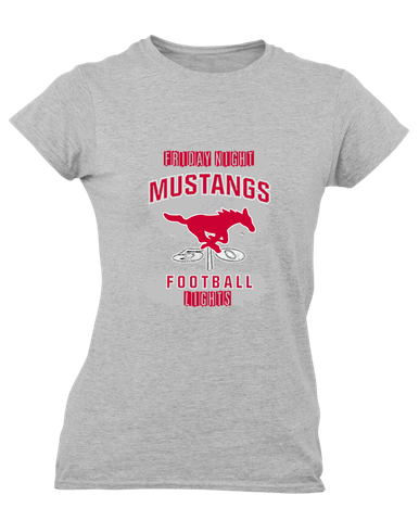 Memorial Mustangs Football #6 Women's SS T-Shirt