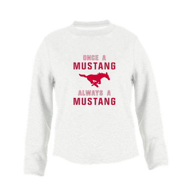 Memorial Mustangs Once A Women's Sweatshirt