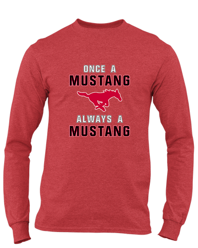 Memorial Mustangs Once A Men's LS T-Shirt