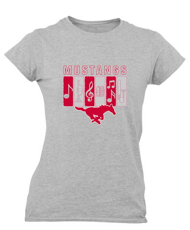 Memorial Mustangs Band # 2 Women's Premium SS T-Shirt