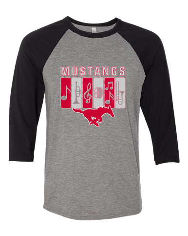 Memorial Mustangs Band # 2 Women's Baseball T-Shirt