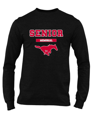 Memorial Mustangs Senior #2 Men's LS T-Shirt