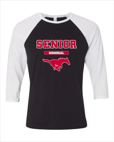 Memorial Mustangs Senior #2 Men's Baseball T-Shirt