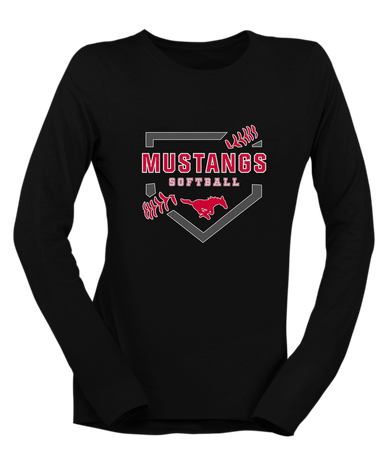 Memorial Mustangs Softball #2 Women's LS T-Shirt