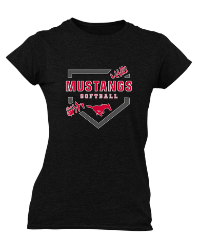 Memorial Mustangs Softball #2 Women's Premium SS T-Shirt
