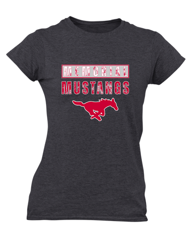 Memorial Mustangs Mascot #9 Women's SS T-Shirt
