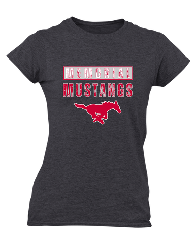 Memorial Mustangs Mascot #9 Women's Premium SS T-Shirt