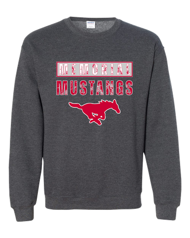 Memorial Mustangs Mascot #9 Men's Sweatshirt