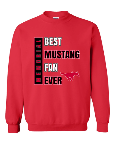 Memorial Mustangs Best Mustang Fan Men's Sweatshirt