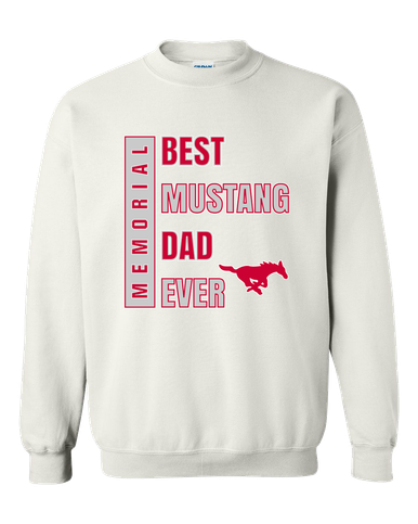Memorial Mustangs Best Mustang Dad Men's Sweatshirt