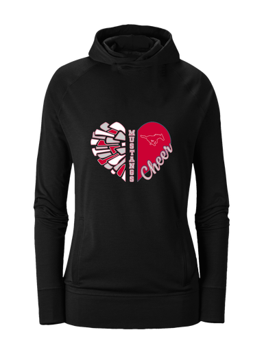 Memorial Mustangs Heart Cheer Women's Hoodie