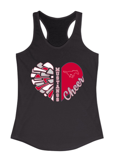 Memorial Mustangs Heart Cheer Women's Tank Top