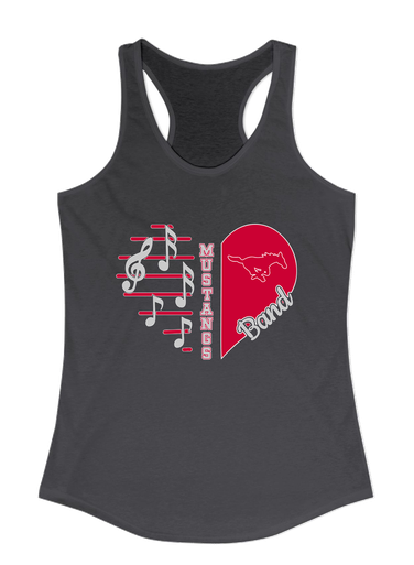 Memorial Mustangs Heart Band Women's Tank Top