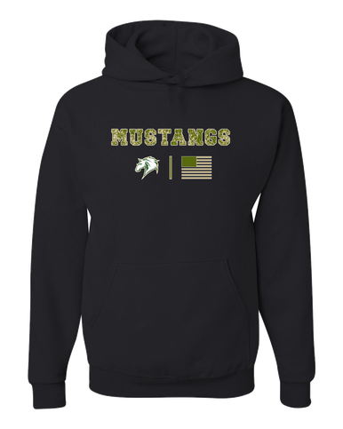 Mira Costa Mustangs Camo Flag Men's Premium Hoodie