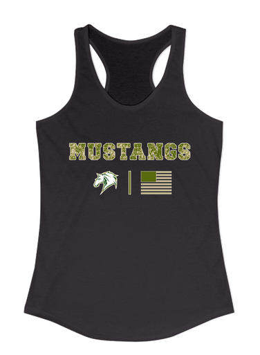 Mira Costa Mustangs Camo Flag Women's Tank Top