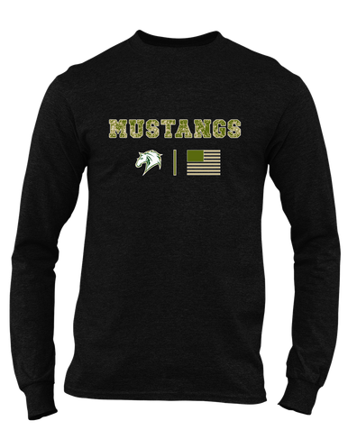 Mira Costa Mustangs Camo Flag Men's Premium LS T-Shirt