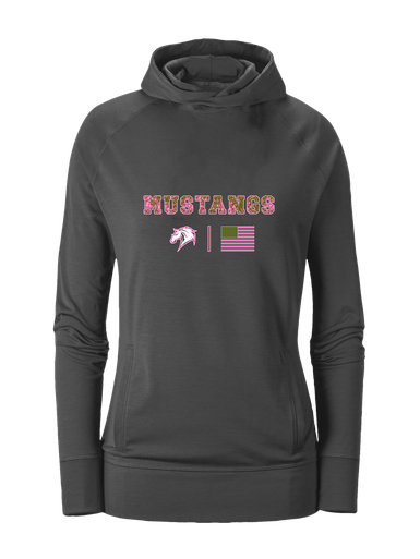 Mira Costa Mustangs Pink Camo Flag Women's Hoodie
