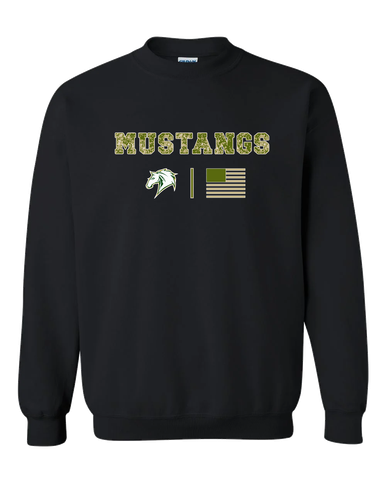 Mira Costa Mustangs Camo Flag Men's Sweatshirt
