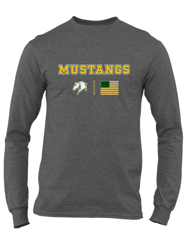 Mira Costa Mustangs Team Colors Flag Men's LS T-Shirt