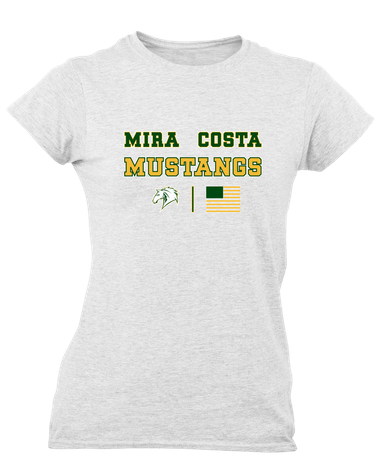 Mira Costa Mustangs Spirit Flag Women's SS T-Shirt