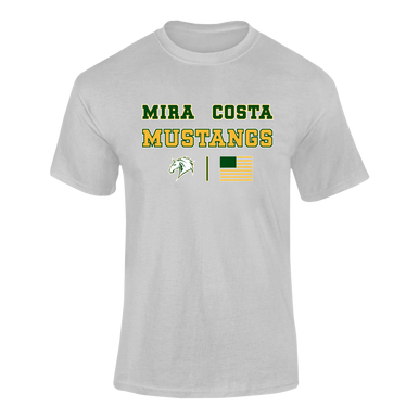 Mira Costa Mustangs Spirit Flag Men's SS T-Shirt