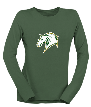 Mira Costa Mustangs Mascot #1 Women's Premium LS T-Shirt