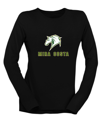 Mira Costa Mustangs Mascot #2 Women's Premium LS T-Shirt