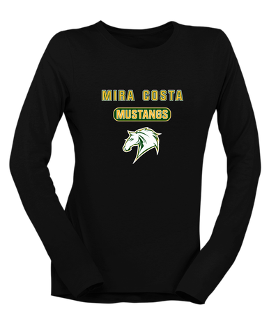 Mira Costa Mustangs Mascot #3 Women's LS T-Shirt