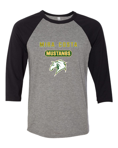 Mira Costa Mustangs Mascot #3 Women's Baseball T-Shirt