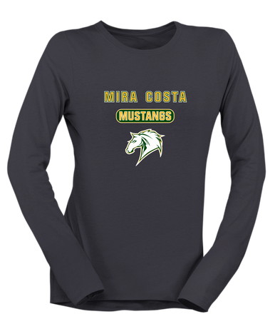 Mira Costa Mustangs Mascot #3 Women's Premium LS T-Shirt