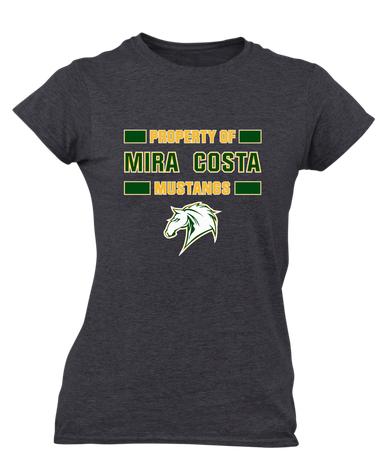 Mira Costa Mustangs Property Of Women's Premium SS T-Shirt