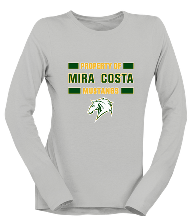 Mira Costa Mustangs Property Of Women's Premium LS T-Shirt