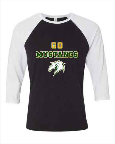 Mira Costa Mustangs Go Team Women's Baseball T-Shirt