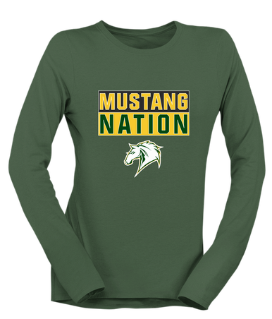 Mira Costa Mustangs Nation #1 Women's LS T-Shirt