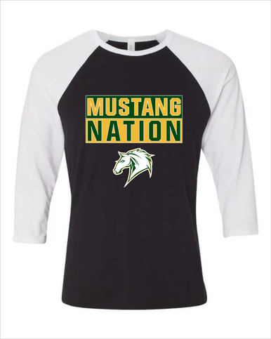Mira Costa Mustangs Nation #1 Women's Baseball T-Shirt