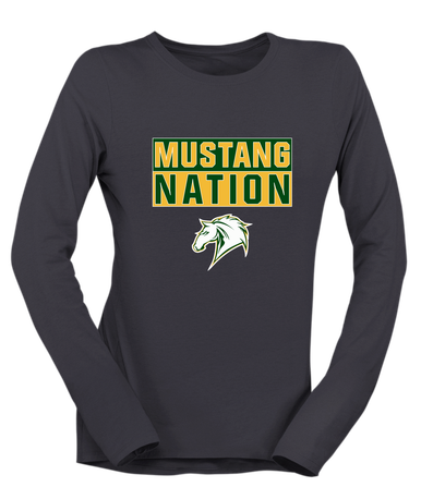 Mira Costa Mustangs Nation #1 Women's Premium LS T-Shirt