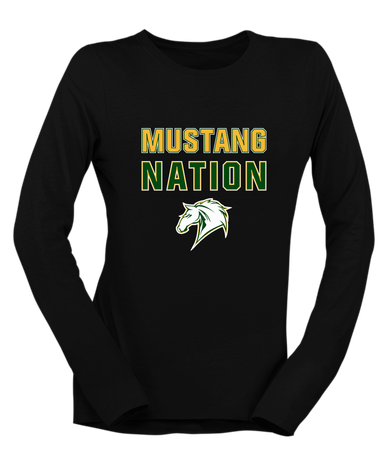 Mira Costa Mustangs Nation #2 Women's LS T-Shirt