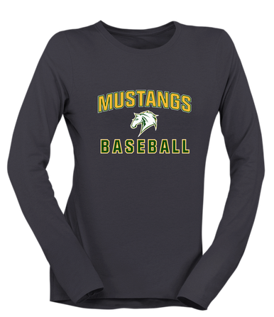 Mira Costa Mustangs Baseball #1 Women's Premium LS T-Shirt
