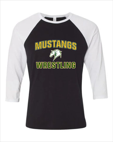 Mira Costa Mustangs Wrestling Men's Baseball T-Shirt