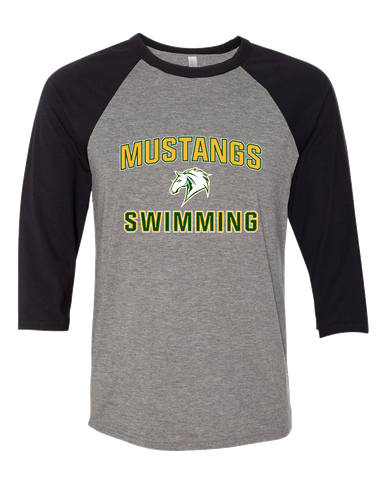 Mira Costa Mustangs Swimming Women's Baseball T-Shirt