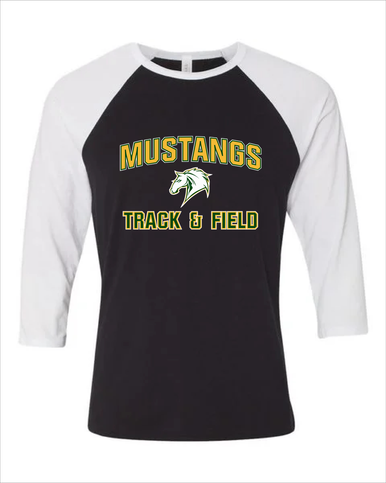 Mira Costa Mustangs Track & Field Women's Baseball T-Shirt