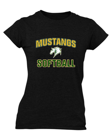 Mira Costa Mustangs Softball #1 Women's SS T-Shirt