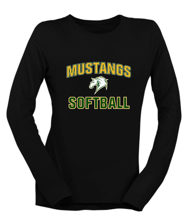 Mira Costa Mustangs Softball #1 Women's LS T-Shirt