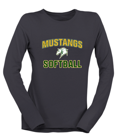 Mira Costa Mustangs Softball #1 Women's Premium LS T-Shirt