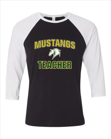 Mira Costa Mustangs Teacher Women's Baseball T-Shirt