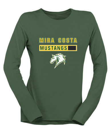 Mira Costa Mustangs Mascot #7 Women's LS T-Shirt