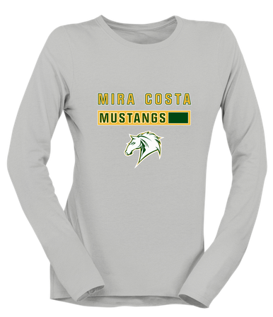 Mira Costa Mustangs Mascot #7 Women's Premium LS T-Shirt