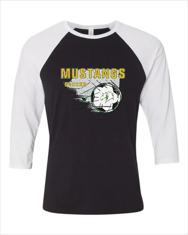 Mira Costa Mustangs Soccer #2 Men's Baseball T-Shirt