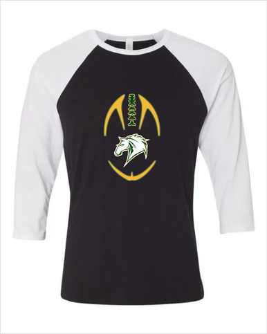 Mira Costa Mustangs Football #4 Women's Baseball T-Shirt