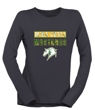 Mira Costa Mustangs Mascot #9 Women's Premium LS T-Shirt